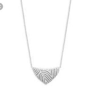 ADRIANA ORSINI Pave Silver Necklace